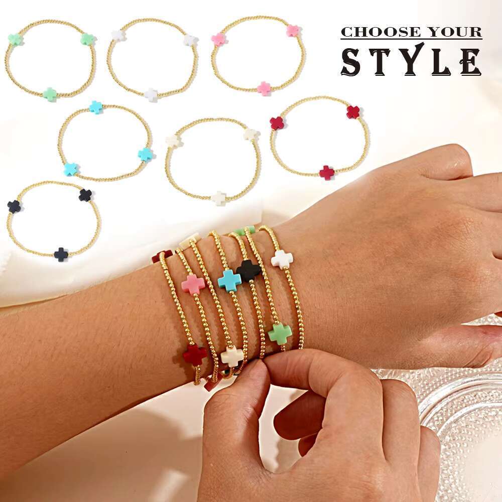 DHcollections Women's Fashion Boutique Jewelry Versatile 2mm Metal Copper Bead Personalized Gold-plated Brass Bracelet