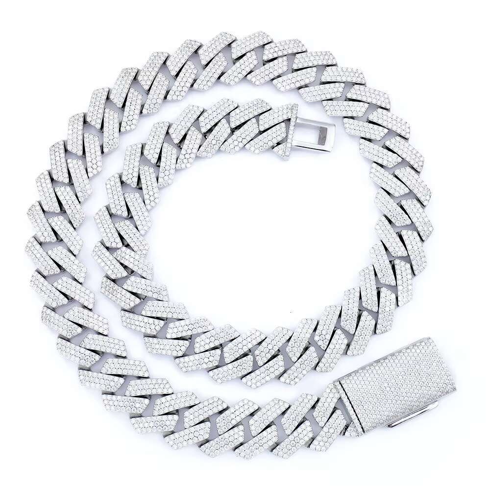 18MM-20MM Big Cuban Link Chain for Men Thick Iced Out Chain 18K Gold Plated Moissanite Cuban Necklace Miami Cuban Necklace