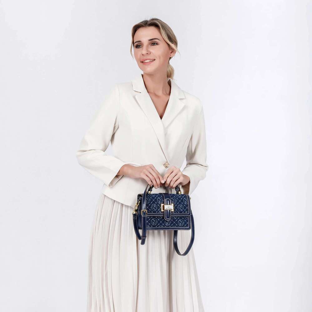 Designer Bag Fashionable Retro Blue Color New Elegant Women Handbag Shoulder Satchel Ladies Commuter Bag