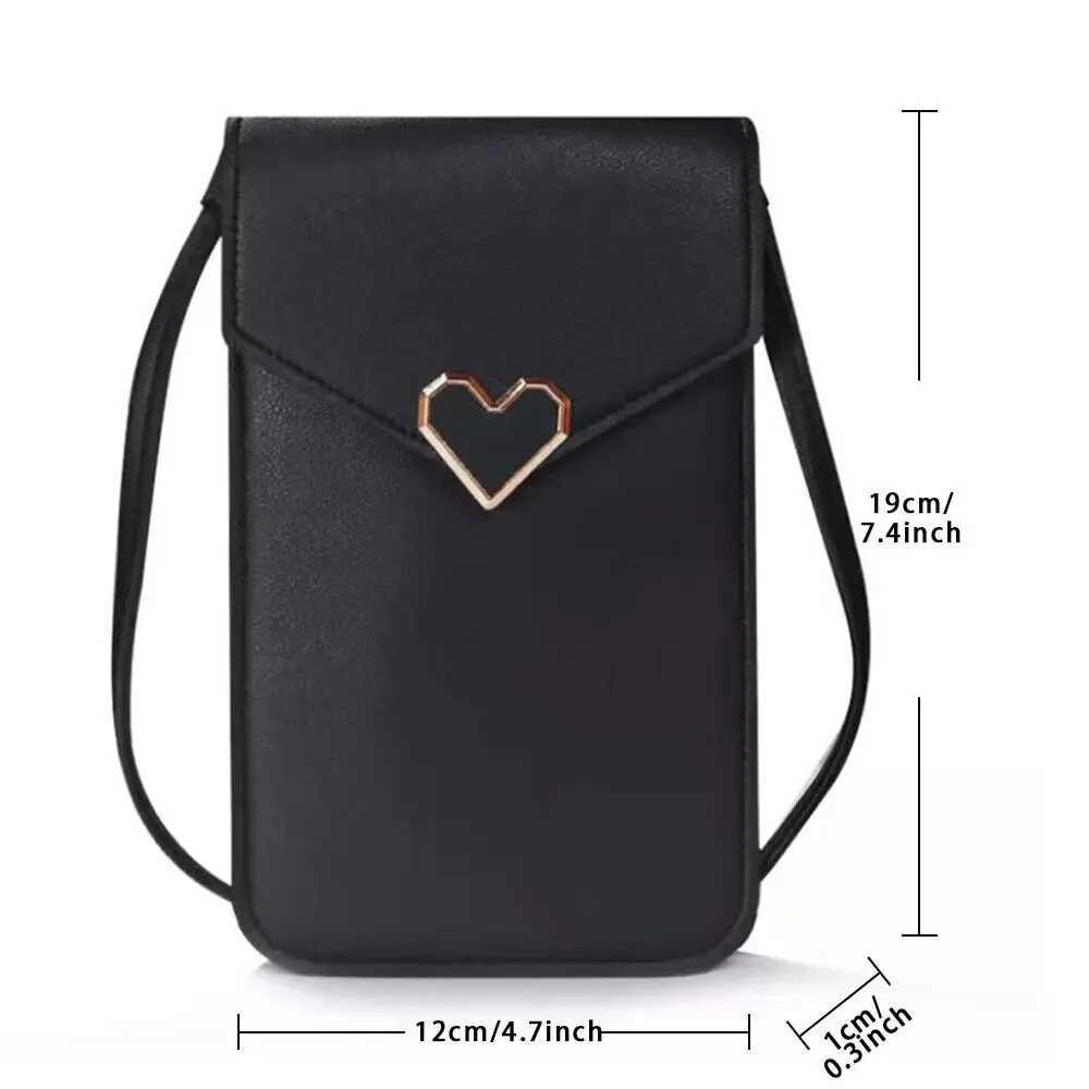 Womens small cross shoulder bag Pu leather womens phone pocket Ard clutch wallet messenger bag 2024 new model W250421