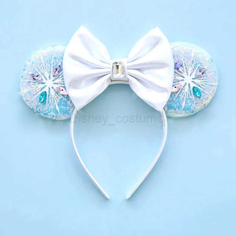Disney Frozen hair accessories for women Elsa Princess Anna Snowflake Mickey Mouse Ear Headband for girls Crown Bow glitter Ora X250425