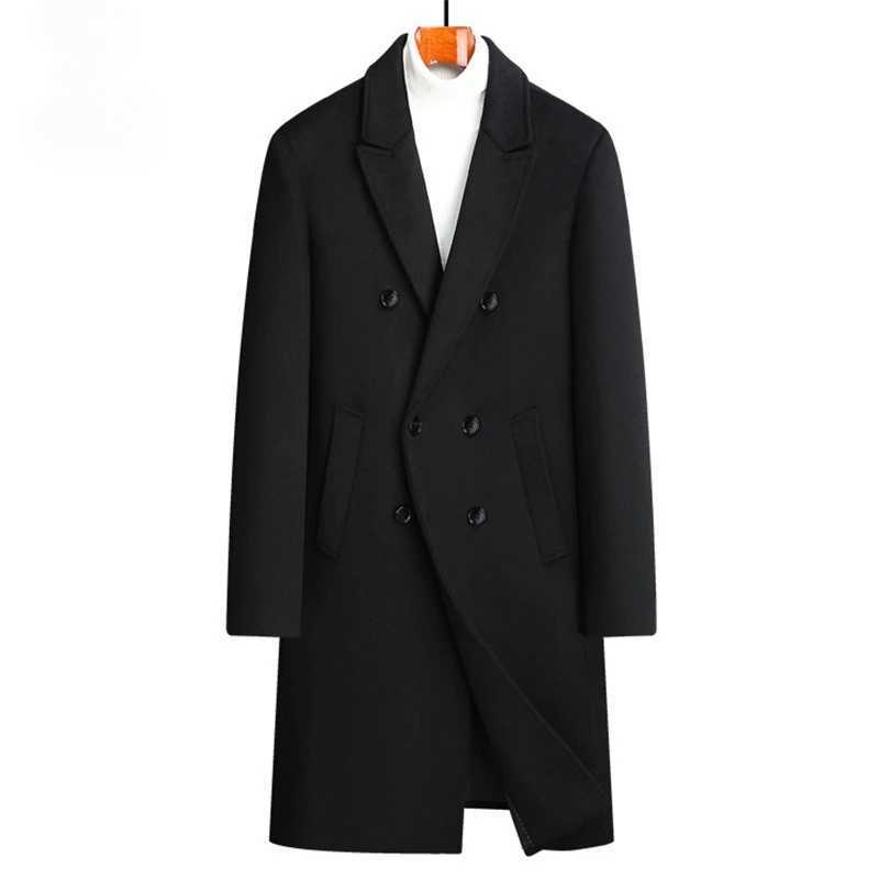 Men Double Breasted Formal Wear Woolen Coats Business Casual Cashmere Trench Coats Man Warm Long Jackets High Quality OvercoatsT251125
