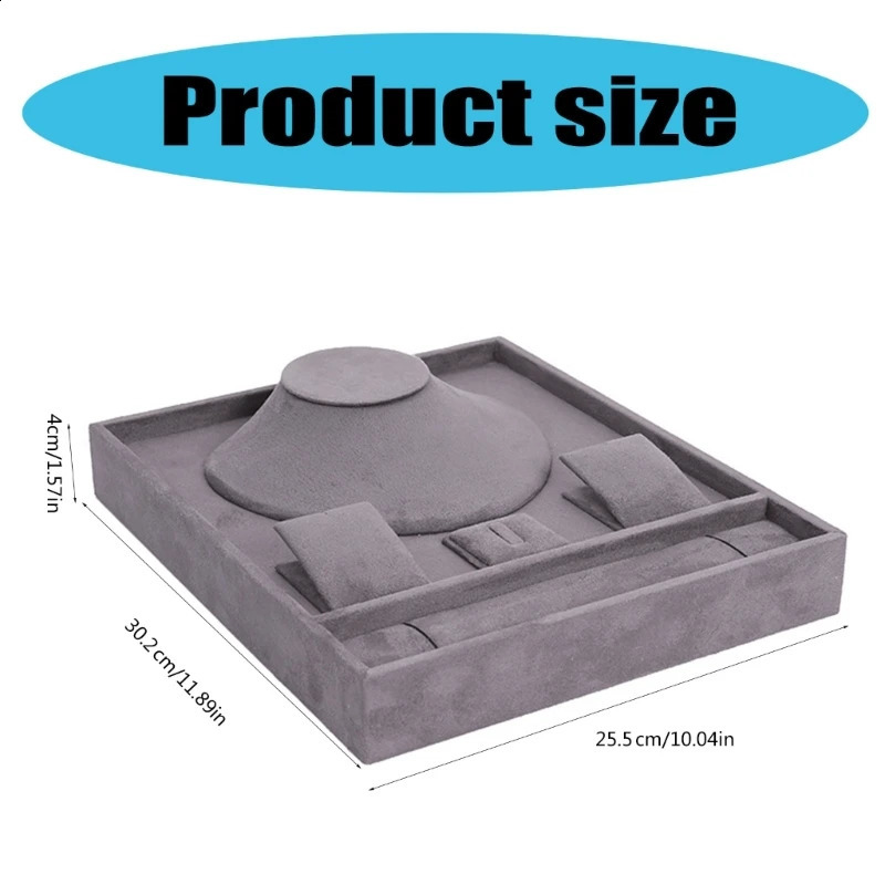 Women Jewelry Packaging Velvet Gift Box Elegant Necklace Earrings Bracelet Ring Kit Display Tray Case for Stores Exhibition 250424