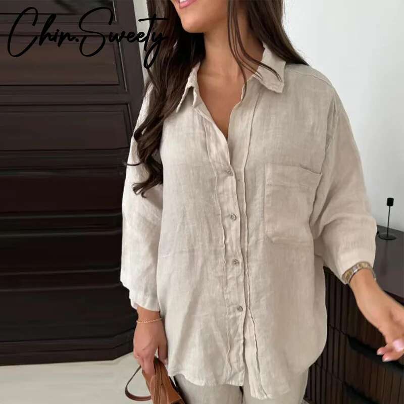 Vintage Solid Trousers Suit Women Single Breasted Long Sleeve Shirt Wide Leg Pants Set Female Summer New Lady Streetwear