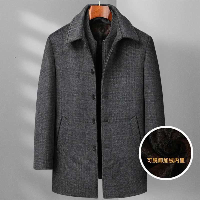 2024 New Arrival Winter Jacket Men Fashion Woolen Coat Mens Casual Wool Thicken Warm Trench Coat Men Dress Jacket ZL488T251125