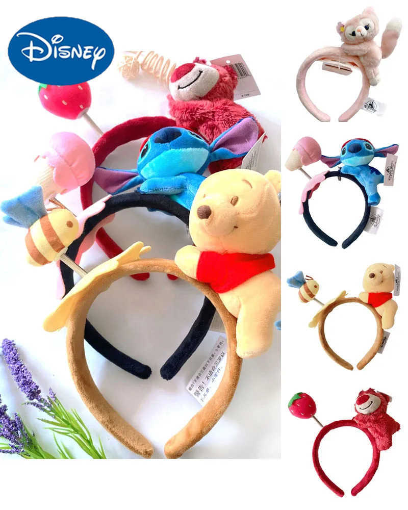 Disney Plush Animal Headbands Hair Accessories Female Girls Baby Toys Childrens COSTUME Headbands Role Playing Plush Gifts X250425