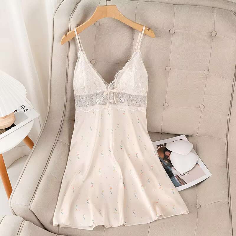 With Cheap Price Silk Satin Pama Set Sleepwear Sexy Pamas Saxy Night Dress