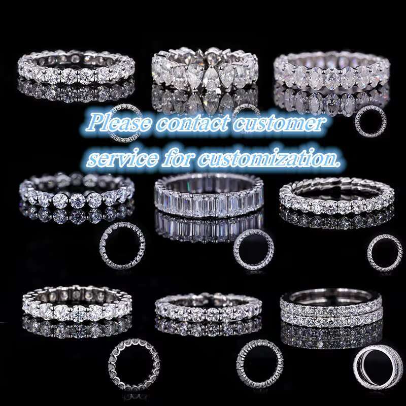 Hot Sale Moissanite Silver Ring Huge Stocks Engagement Rings 1-5CT Moissanite Center Stone Engagement Men Ring.