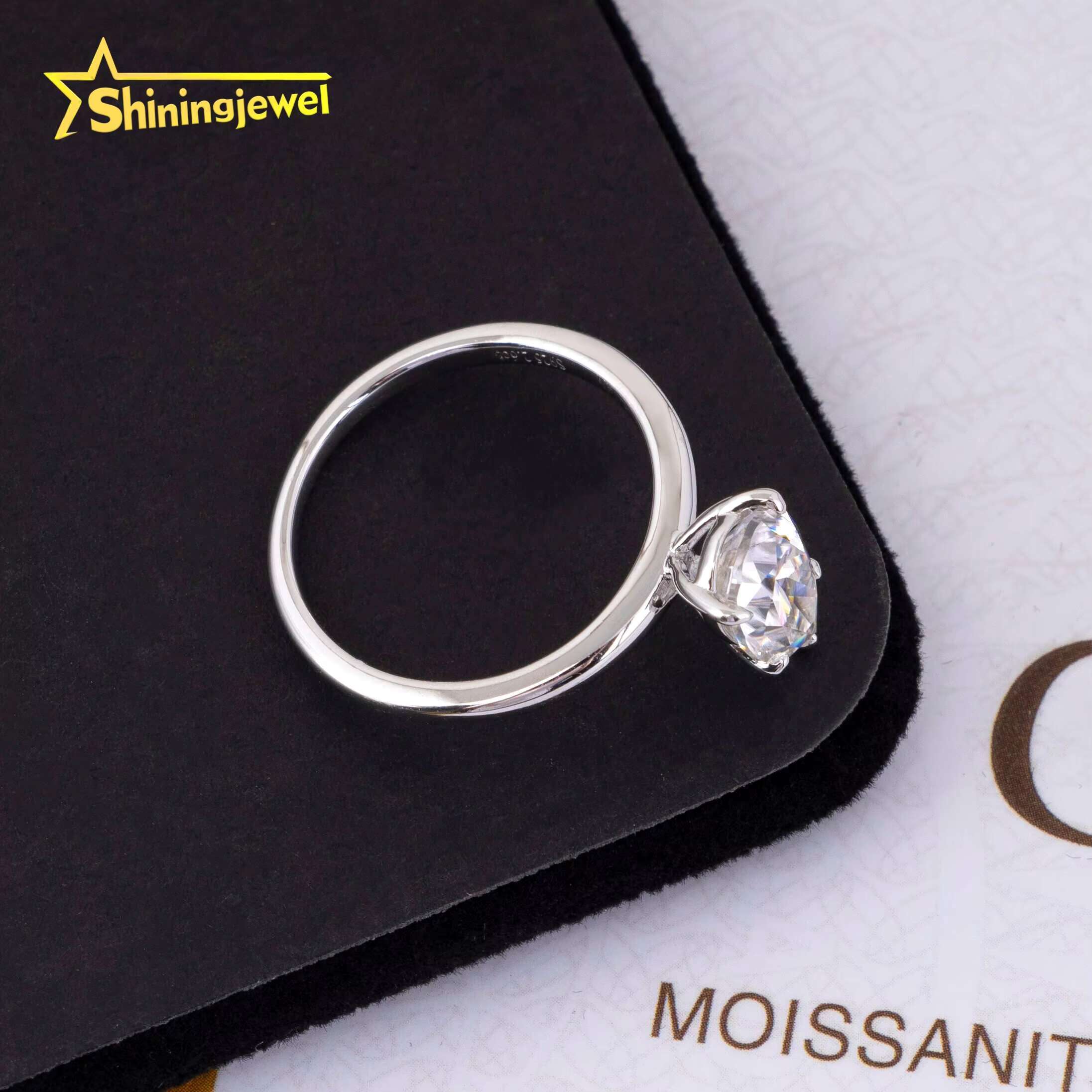 GRA Certificate Solid 925 Silver Fine Jewelry Sparkle Cross Style Iced Out Moissanite Men Rings Hip Hop Ring