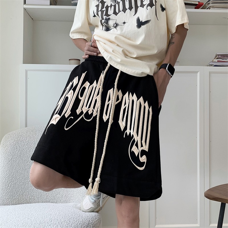 Shorts for men's summer new American style high street trendy brand Pi Shuai straight leg 5 point shorts casual loose beach pants