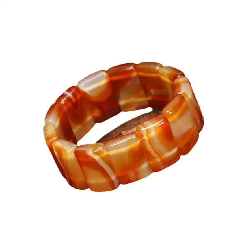 Natural Agate Hand Chalcedony Agate Bracelet Couple 250424