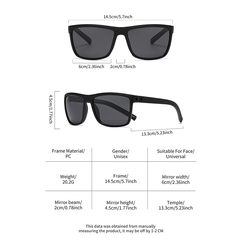 6 pieces of multicolor fashionable sports sunglasses for both men and women classic rectangular lightweight box for daily cycling hiking fishing trave