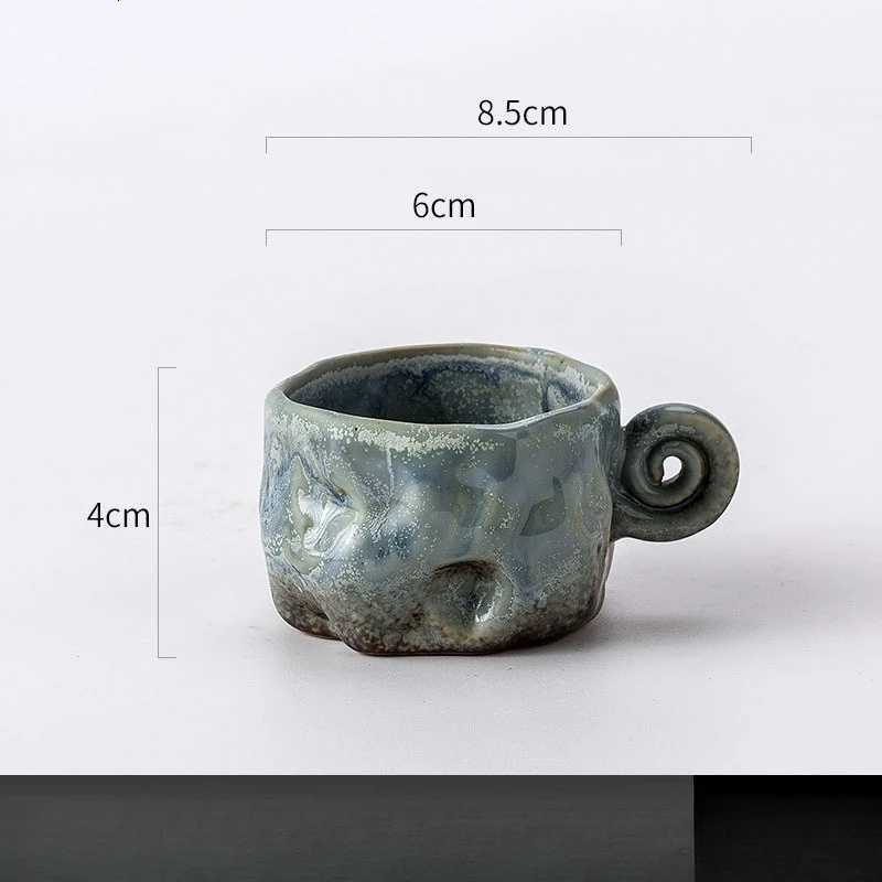 Ceramic Kiln Transformed Coffee Cup Rough Ceramic Retro Shaped Mug Home Coffee Shop Ceramic Cup Homestay Water Cup Y251125
