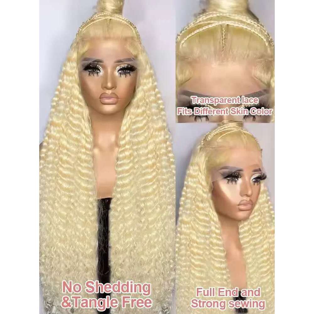 613 Loose Deep Wave Honey Blonde Human Hair 13X4 HD Front Curly 13X6 Lace Frontal Wigs Color Preplucked Women Wig