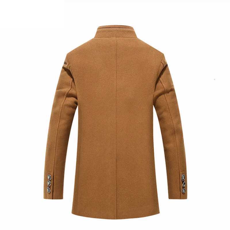 Autumn Winter Wool Blends Coat Men Fur Collar Mid Long Windbreaker Jacket Male British Style Woolen Coat MenDropShippingT251125
