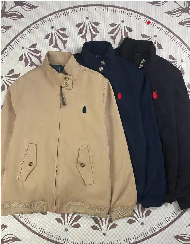 2025 Luxury Mens Jackets Stand Collar Jacket Coats Adult Spring Autumn Casual Jackets Zippers Full-Zip Coats Hiking Cycling Travel Windproof