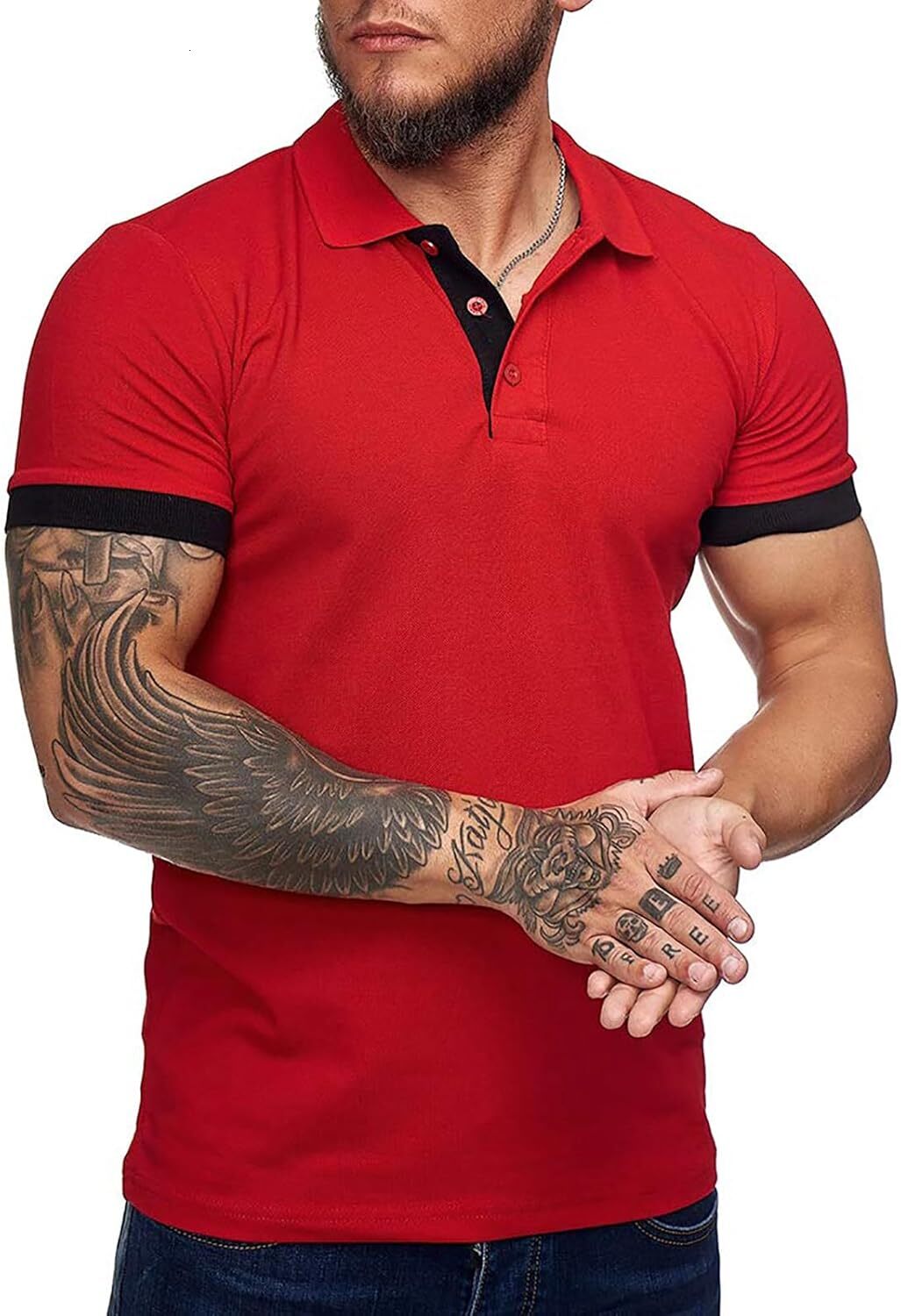 Mens Polo shirt Men's Short Sleeve Casual Slim Fit Polo Shirts Basic Designed Classic Cut Cotton tshirt Casual simple fashion
