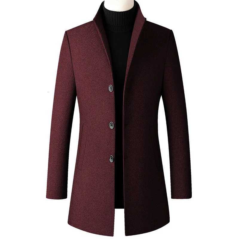 Men Long Trench Coats Cashmere Winter Jackets Wool Blends New Autumn Winter Coats Male Business Casual Trench Coats Size 4XLT251125