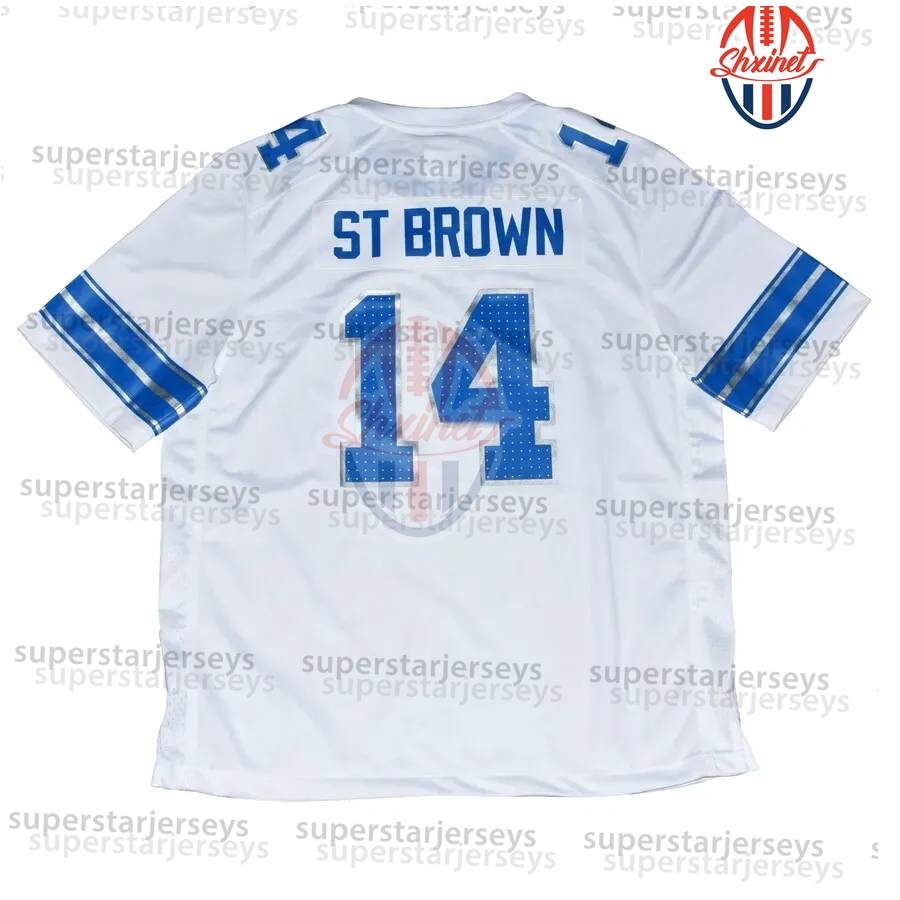 custom 0 Gibbs 2025 Salute Football Jersey 14 Amon-Ra St. Brown Jahmyr Jack Campbell Barry Sanders Jared Goff Jeff Okudah Johnson