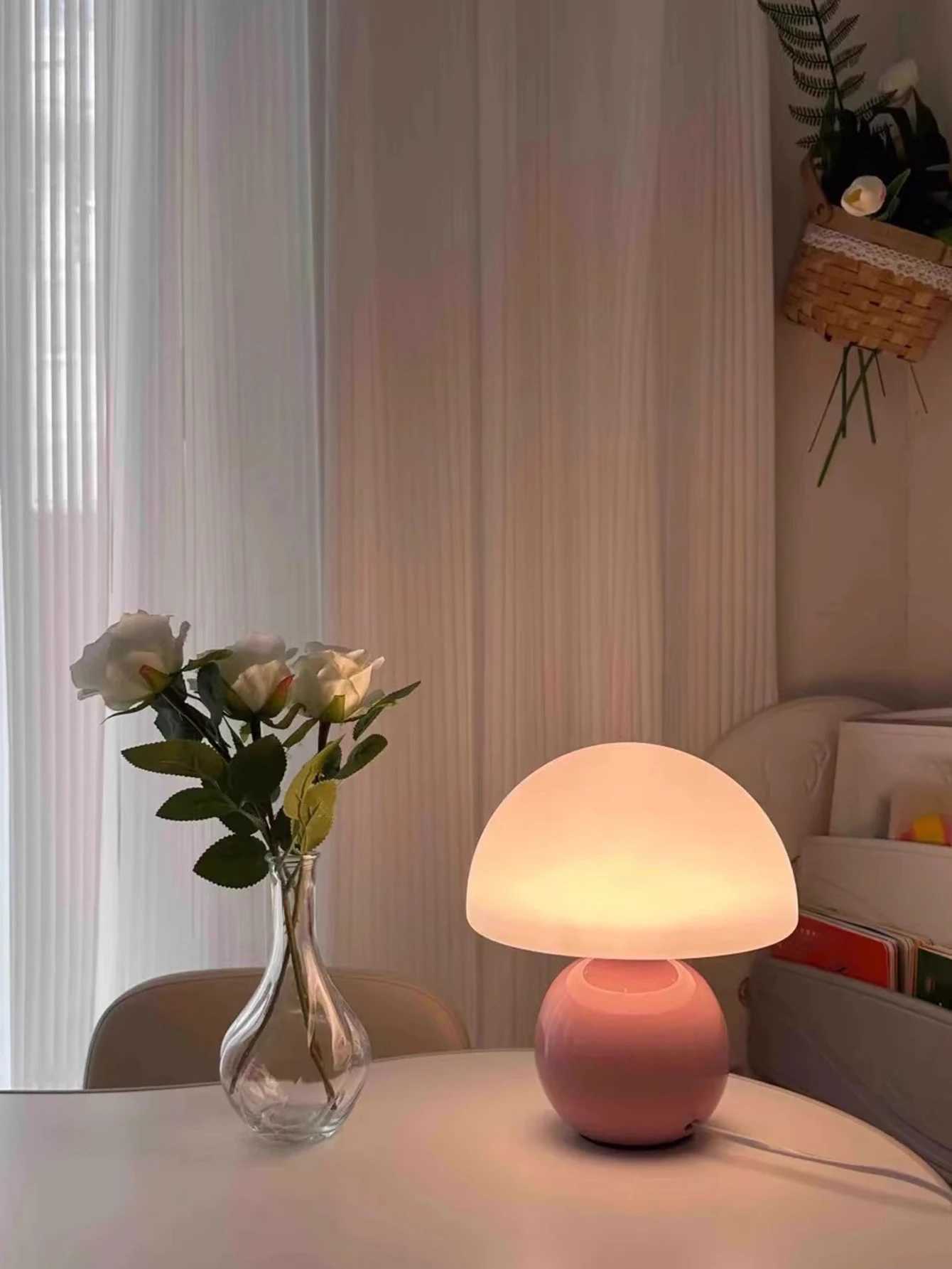 A pink/orange/red/white/beige USB socket decorative table lamp for room light decorative lamp night light desk light C251125