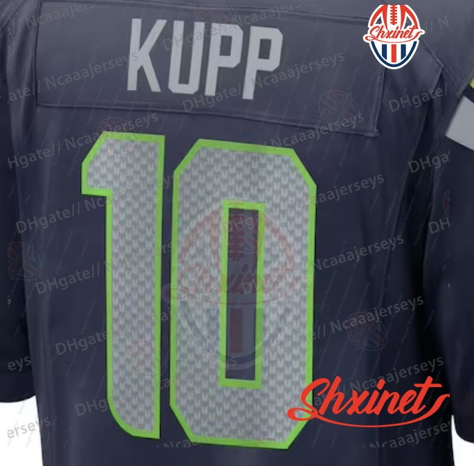 All Stitched Cooper Kupp Custom Football Jersey Smith-Njigba Witherspoon 12 Fan Jalen Milroe Embroidered Letter Number Design 2025 Salute to Service J