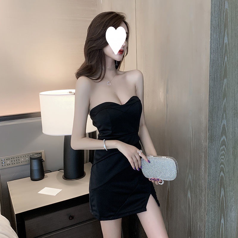 H72430 A4 top quality summer temperament tube top sexy suspender short skirt women's clothing waist hips slim