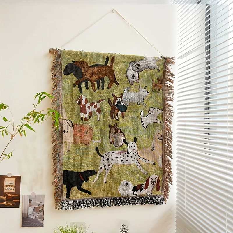 Bohemian Tapestry Blanket with Hanging Decor For Wall Desk Entrance Multi-Use Art PieceM251125