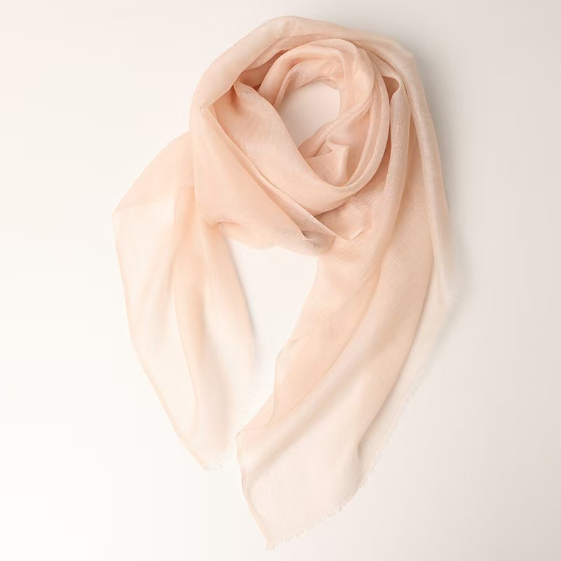 K520 Lightweight cashmere ring cashmere square scarf for ladies, solid color, spring and summer, new style, can be worn around or draped, 200-count sc
