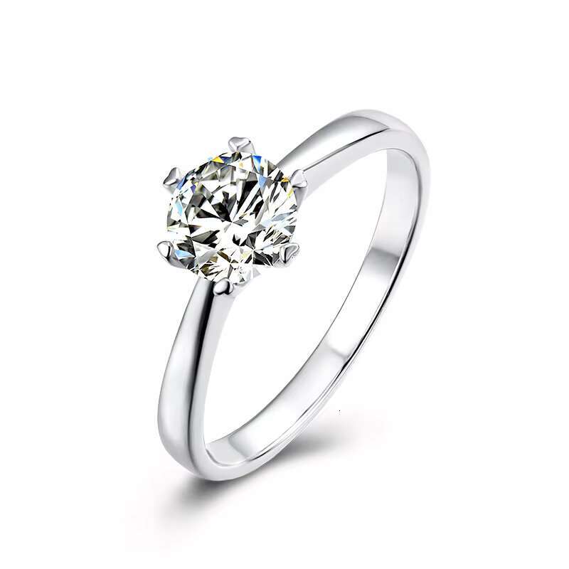 Custom Sterling Silver 3.5g 1ct Moissanite Rings Diamond Wedding Jewelry Ring Women