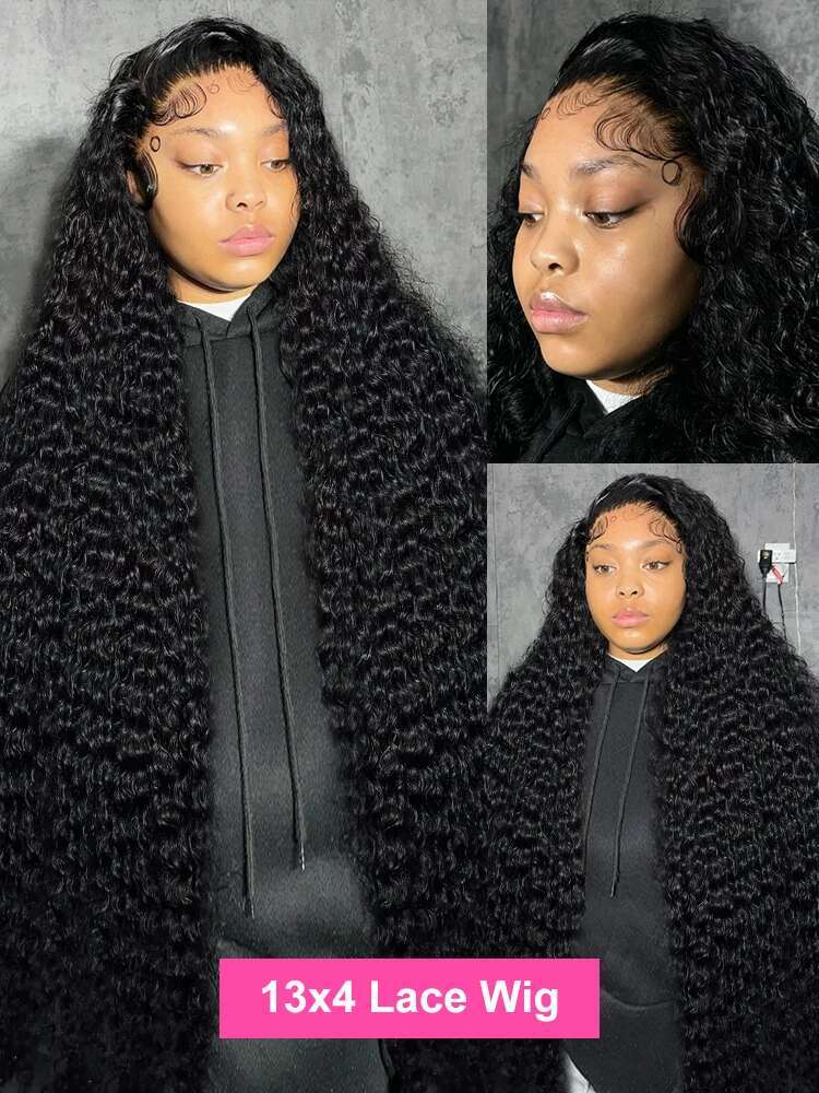 250 Density 30 32 Inch Curly 13X4 13X6 Hd Lace Front Wigs Loose Deep Frontal Water Wave Human Hair Wig For Women