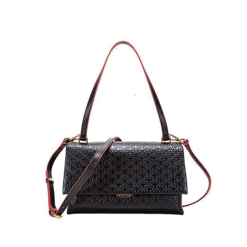 Women's Bag New Advanced 100% Leather Soft Female C-Shaped Emed Removable Shoulder Strap Lady Handbag