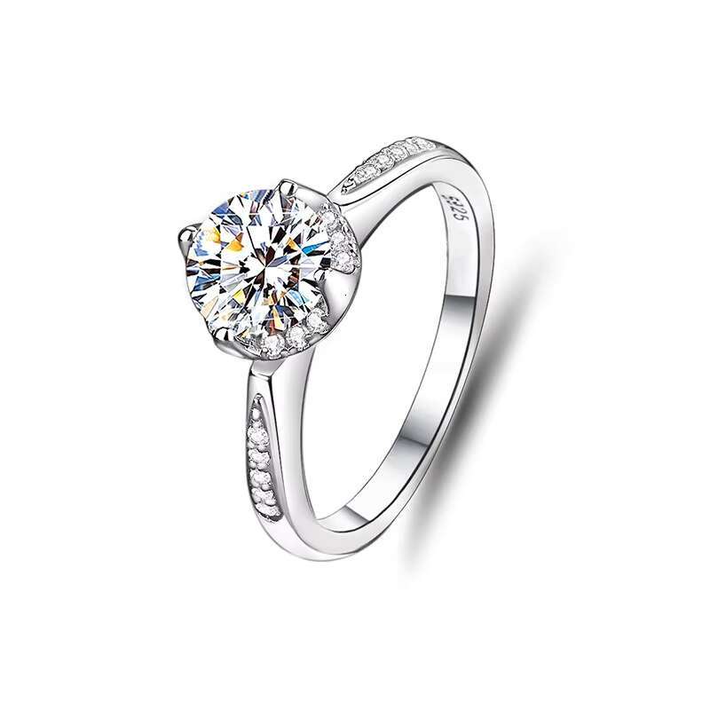 Natuna High Quality 925 Sterling Silver Adjustable Rings Wedding Moissanite Diamond Engagement Ring for Women