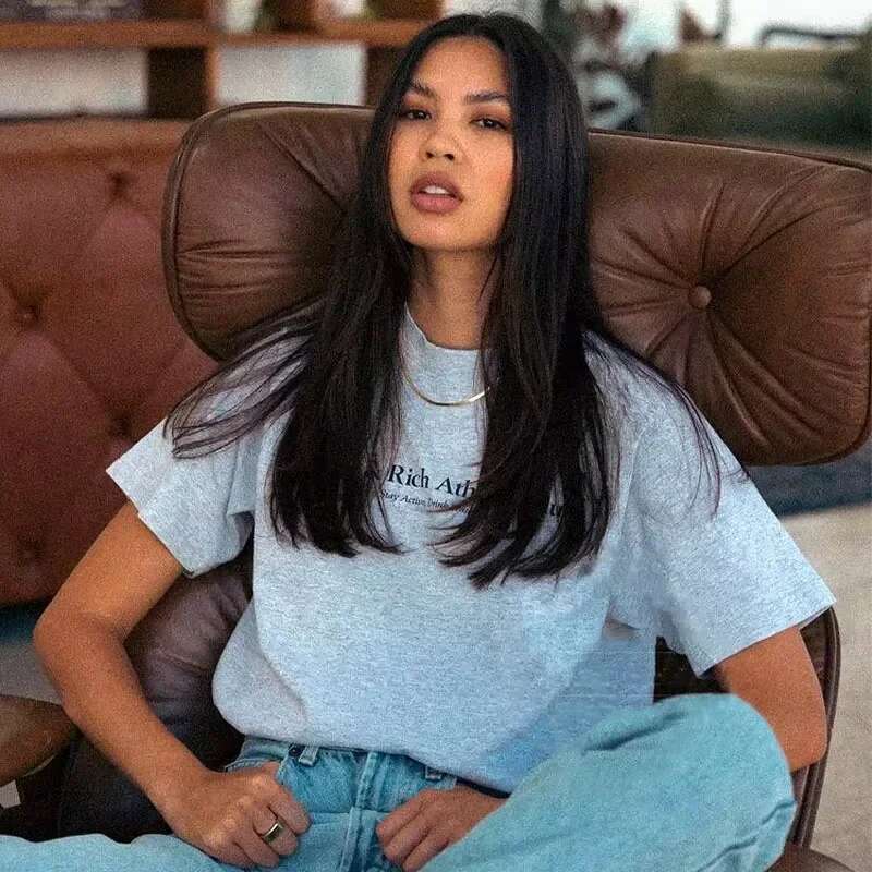 Sport Make You Health Letters Printing American Vintage Style Gray T Shirts Female Short Sleeve Loose Cotton Summer Casaul Tees