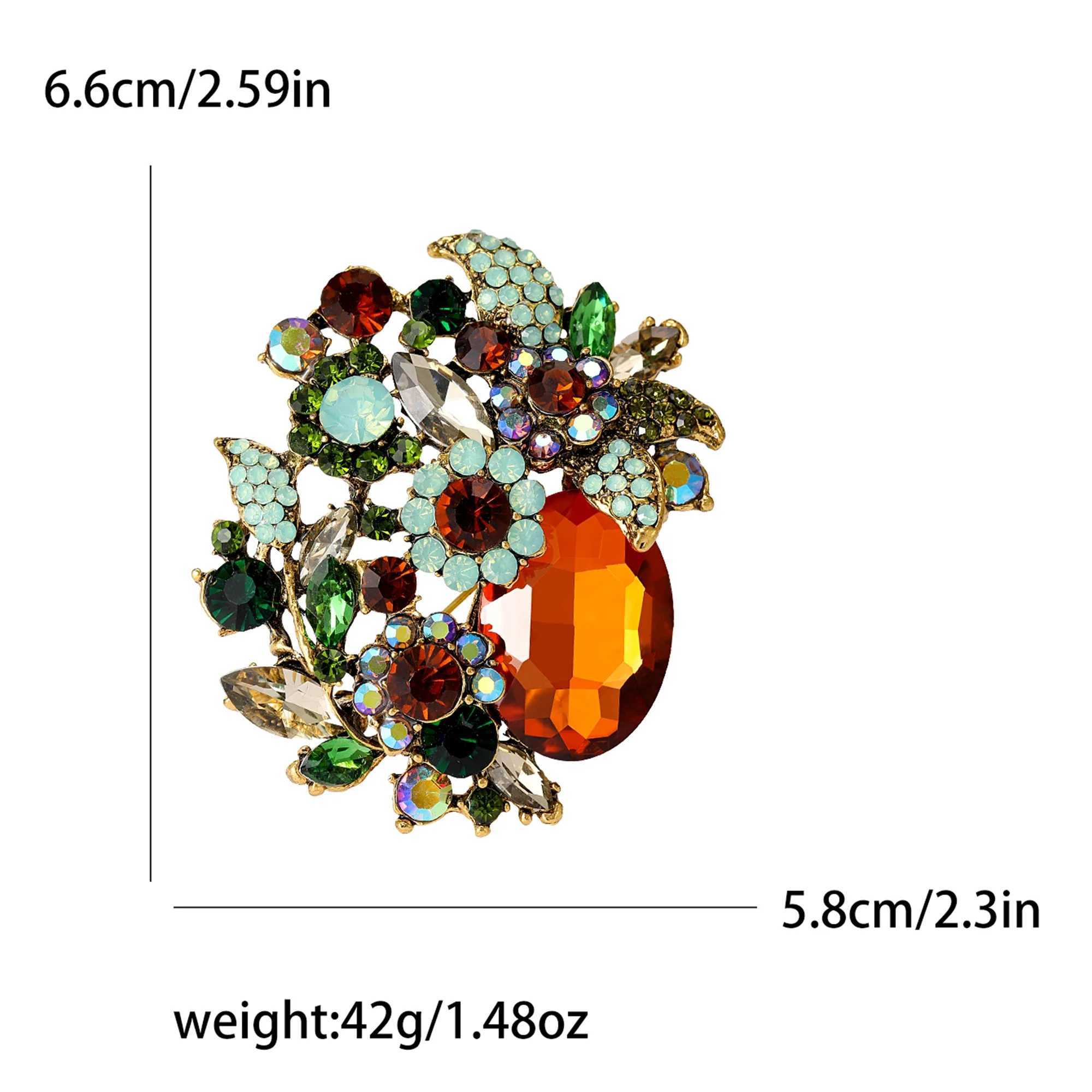 Crystal Large Glass Brooches for Women Unisex Rhinestone Pins Event Party Backpack Decoration Clothes Accessories J251125