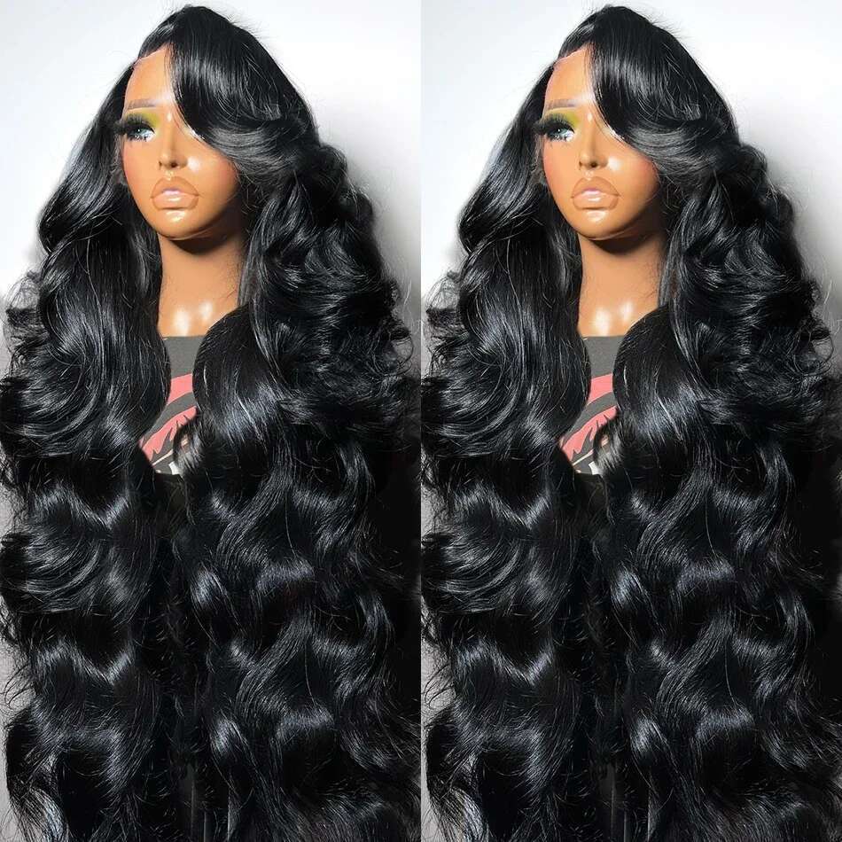 Tewjig 250 300 Density 13X4 Front Human Hair Wig 30 40 Inch Body Wave 13X6 Hd Transparent Lace Frontal Wigs For Women