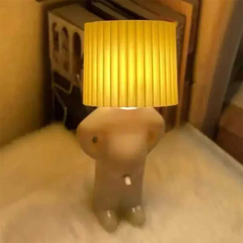 A02M-Book Lights Small Table Night Light Shy Man Lamp For Children Room Bedside Desk Decoration Gift Home Little Boy US PlugM251125