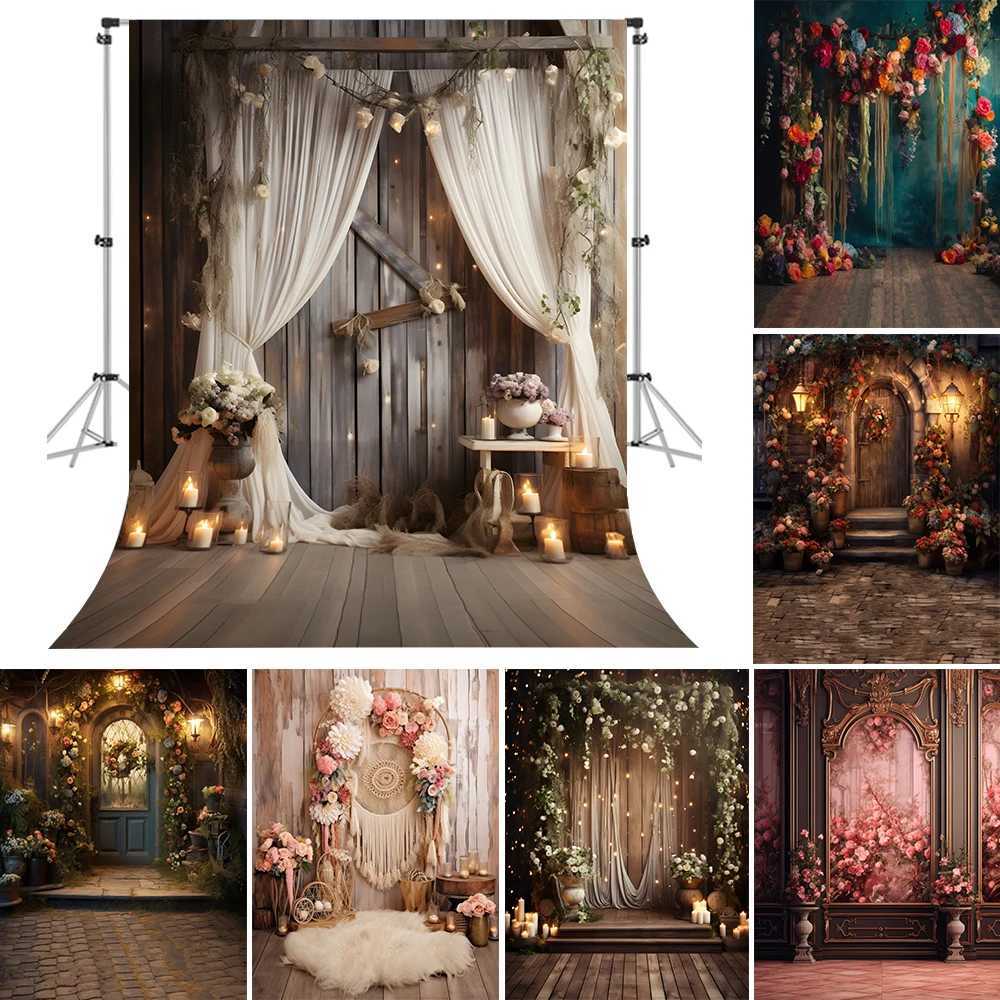 Photography Background Boho Floral Arches Pampas Balloon Adult Birthday Wedding Maternity Portrait Decor Backdrop Photo StudioM251125