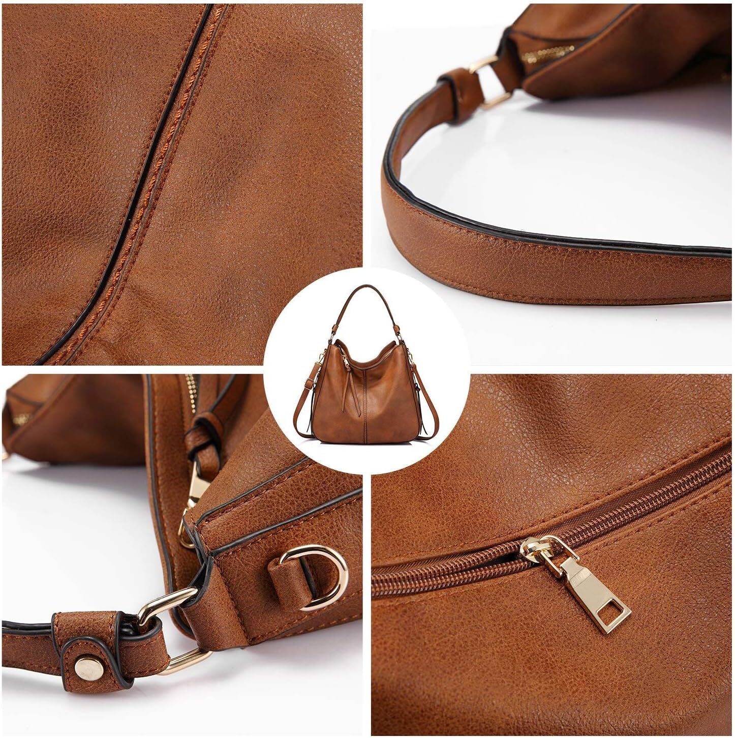Crossbody Bags For Women Designer Leather Hobo Handbags Retro Large Size Shoulder Bag Bucket Purse