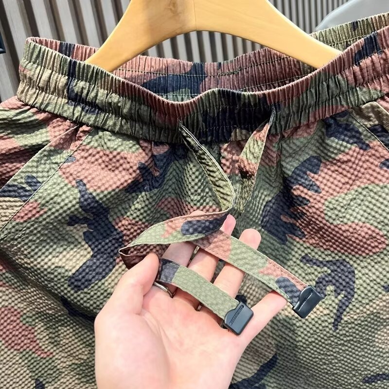 Advanced workwear camouflage shorts men's summer thin fashion casual fashionable and comfortable versatile sports five quarter pants