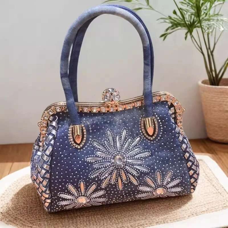 Spring and autumn new dia denim fashion underarm handbag one-shoulder cross-body large-capacity casual daily women's bag