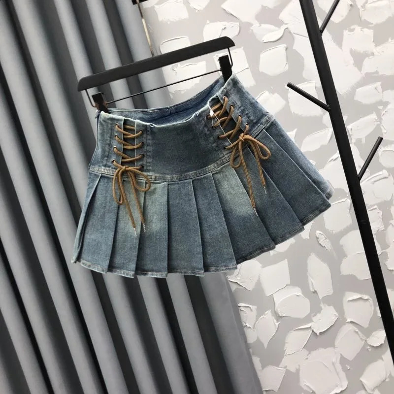 Childrens clothing spring/summer denim shorts Korean version A-line fashion 250424