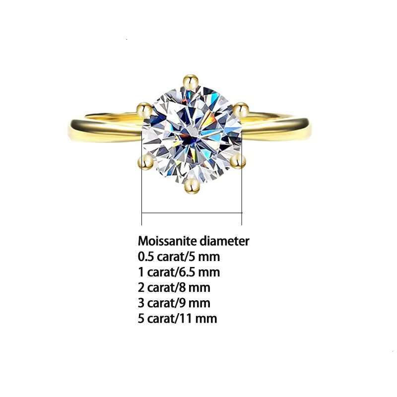 925 Silver Moissanite Ring Simple and Stylish Suitable for Valentines Day Mothers Day Wedding Party Jewelry Gift