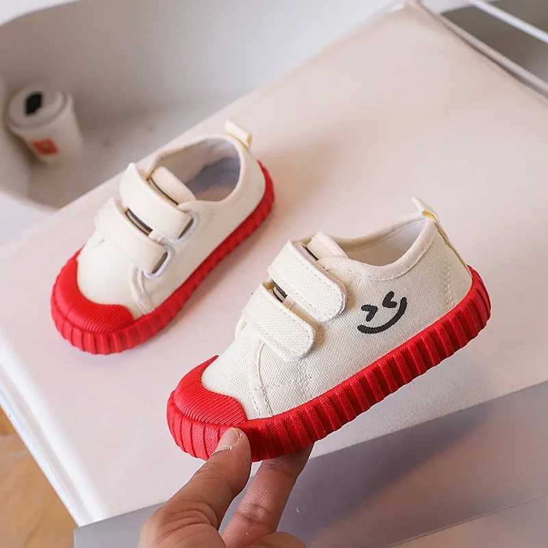 Childrens Canvas Korean Version Smiling Face Casual Spring Boys Girls Shoes Academy Kindergarten Comfortable Daily C260130