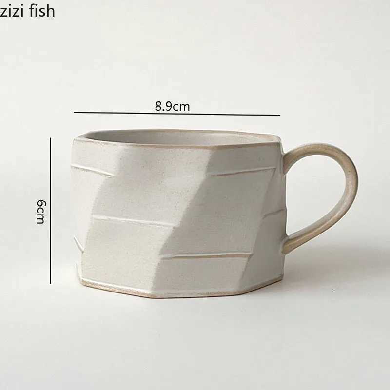 Retro Irregular Ceramic Mug Creative Texture Coffee Mug Office Beverage Cup Juice Cup Milk Cups Water Cups Household Products Y251125