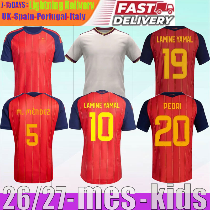 2026 Men kids kit spain CARVAJAL Espana football shirt soccer jersey GAVI TORRES PEDRI RODRIGO LAMINE YAMAL MORATA home away womoen National team 26 27