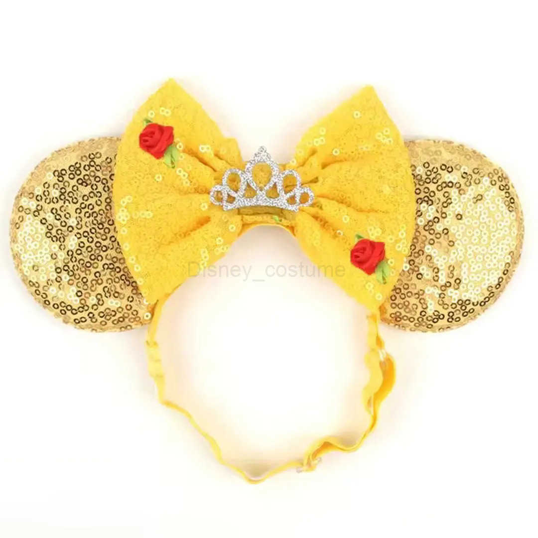 Disney Chic Mouse Ears Adjustable Elastic Headband For Adult And Kids Bow Nylon Hairband Festival Party Cosplay DIY Hair Accessories X250425