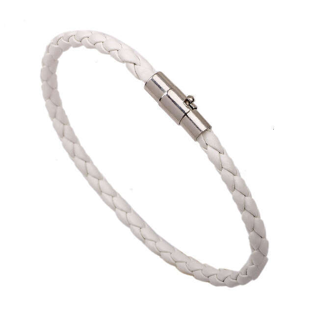 Boutique Handpiece 4MM Thick Serpentine Leather Rope Braided Magnetic Buckle Bracelet Versatile