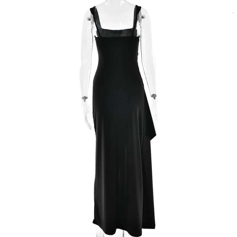 Dongdumaoyi Townlike Ruffles Maxi Long Dress Women Spaghetti Strap Spring Summer Backless Nightclub Sexy Party Dresses