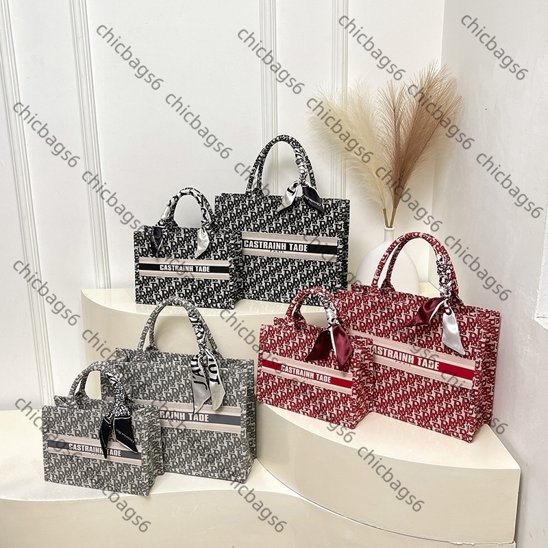 Designer Bag Fashion Casual Tote Bags Luxury Womens Handbag New High end D Home Silk Scarf Color Contrasting Shopping bag Booktote Tote Handheld Womens bags
