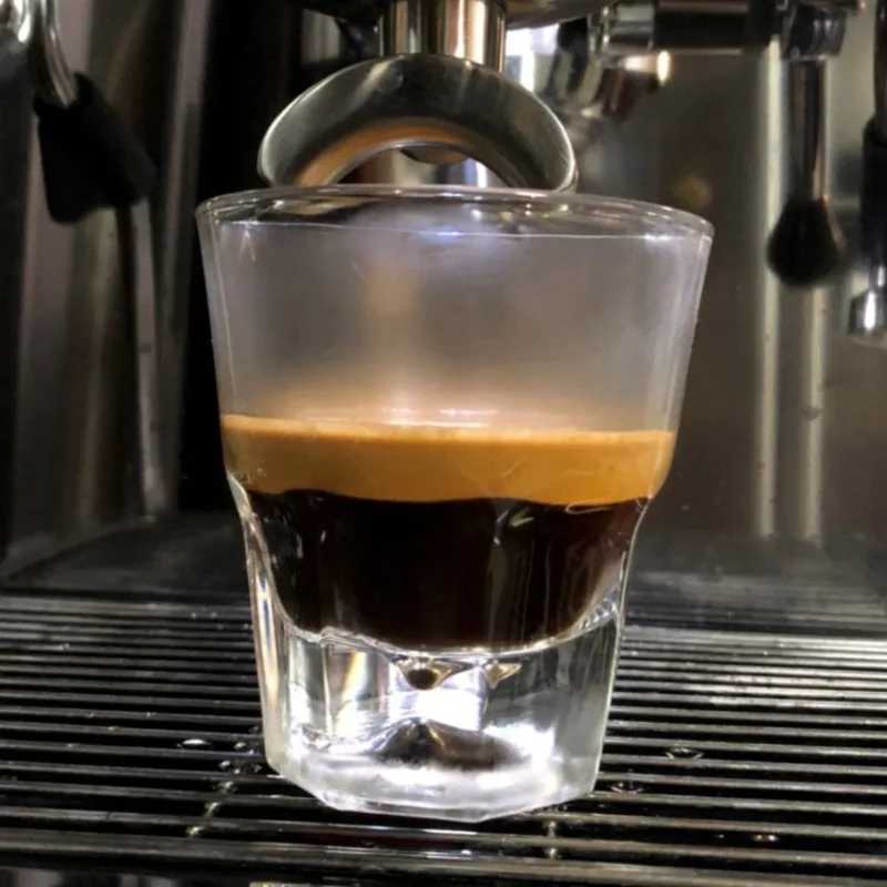 1/2/4/6pcs 4oz Blue Bottle Dedicated Flat White Coffee Glass Iced Latte Cup for Itan Espresso Small Glass Cup for Coffee Y251125